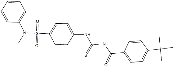 4-({[(4-tert-butylbenzoyl)amino]carbothioyl}amino)-N-methyl-N-phenylbenzenesulfonamide Struktur