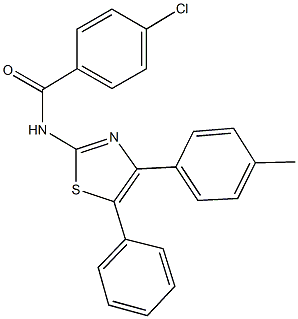 4-chloro-N-[4-(4-methylphenyl)-5-phenyl-1,3-thiazol-2-yl]benzamide Struktur