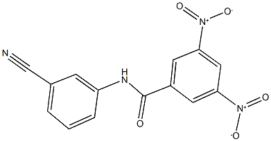 N-(3-cyanophenyl)-3,5-bisnitrobenzamide Struktur