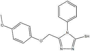 5-[(4-methoxyphenoxy)methyl]-4-phenyl-4H-1,2,4-triazol-3-yl hydrosulfide Struktur