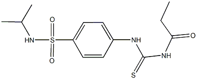 N-isopropyl-4-{[(propionylamino)carbothioyl]amino}benzenesulfonamide Struktur