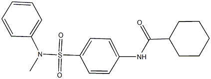 N-{4-[(methylanilino)sulfonyl]phenyl}cyclohexanecarboxamide Struktur