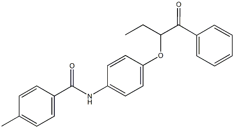 N-[4-(1-benzoylpropoxy)phenyl]-4-methylbenzamide Struktur