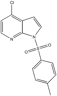 4-chloro-1-[(4-methylphenyl)sulfonyl]-1H-pyrrolo[2,3-b]pyridine Struktur