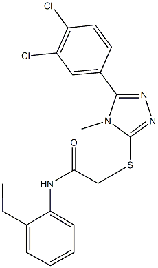 2-{[5-(3,4-dichlorophenyl)-4-methyl-4H-1,2,4-triazol-3-yl]thio}-N-(2-ethylphenyl)acetamide Struktur