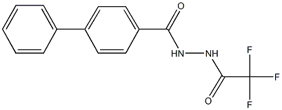 N'-([1,1'-biphenyl]-4-ylcarbonyl)-2,2,2-trifluoroacetohydrazide Struktur