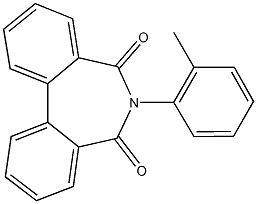 6-(2-methylphenyl)-5H-dibenzo[c,e]azepine-5,7(6H)-dione Struktur