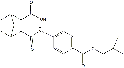 3-{[4-(isobutoxycarbonyl)anilino]carbonyl}bicyclo[2.2.1]heptane-2-carboxylic acid Struktur