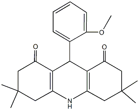 9-(2-methoxyphenyl)-3,3,6,6-tetramethyl-3,4,6,7,9,10-hexahydro-1,8(2H,5H)-acridinedione Struktur