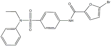 5-bromo-N-{4-[(ethylanilino)sulfonyl]phenyl}-2-furamide Struktur