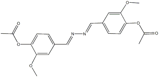 4-{2-[4-(acetyloxy)-3-methoxybenzylidene]carbohydrazonoyl}-2-methoxyphenyl acetate Struktur