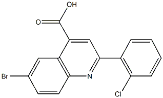 6-bromo-2-(2-chlorophenyl)-4-quinolinecarboxylic acid Struktur