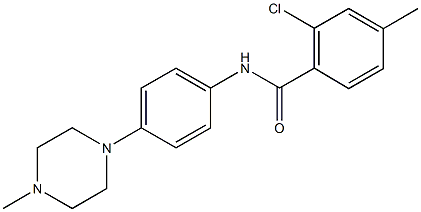 2-chloro-4-methyl-N-[4-(4-methyl-1-piperazinyl)phenyl]benzamide Struktur