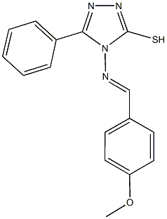 4-[(4-methoxybenzylidene)amino]-5-phenyl-4H-1,2,4-triazol-3-yl hydrosulfide Struktur