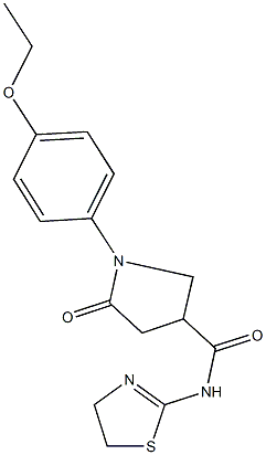 N-(4,5-dihydro-1,3-thiazol-2-yl)-1-(4-ethoxyphenyl)-5-oxo-3-pyrrolidinecarboxamide Struktur