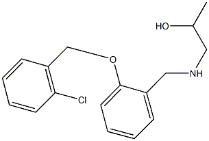 1-({2-[(2-chlorobenzyl)oxy]benzyl}amino)-2-propanol Struktur