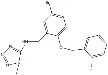 N-{5-bromo-2-[(2-fluorobenzyl)oxy]benzyl}-N-(1-methyl-1H-tetraazol-5-yl)amine Struktur