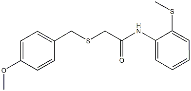 2-[(4-methoxybenzyl)sulfanyl]-N-[2-(methylsulfanyl)phenyl]acetamide Struktur