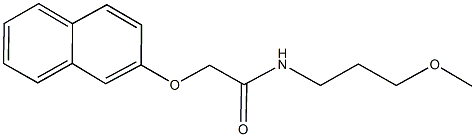 N-(3-methoxypropyl)-2-(2-naphthyloxy)acetamide Struktur