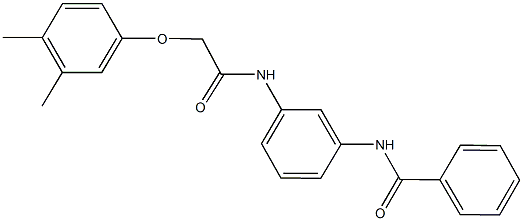 N-(3-{[2-(3,4-dimethylphenoxy)acetyl]amino}phenyl)benzamide Struktur