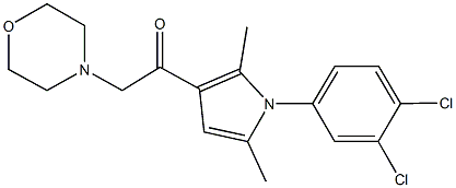 1-[1-(3,4-dichlorophenyl)-2,5-dimethyl-1H-pyrrol-3-yl]-2-(4-morpholinyl)ethanone Struktur