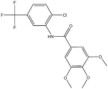 N-[2-chloro-5-(trifluoromethyl)phenyl]-3,4,5-trimethoxybenzamide Struktur