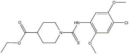 ethyl 1-[(4-chloro-2,5-dimethoxyanilino)carbothioyl]-4-piperidinecarboxylate Struktur