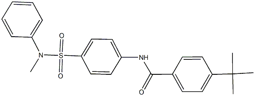 4-tert-butyl-N-{4-[(methylanilino)sulfonyl]phenyl}benzamide Struktur