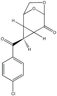 3-(4-chlorobenzoyl)-7,9-dioxatricyclo[4.2.1.0~2,4~]nonan-5-one Struktur