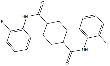 N~1~,N~4~-bis(2-fluorophenyl)-1,4-cyclohexanedicarboxamide Struktur