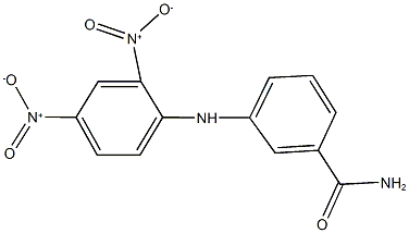 3-{2,4-dinitroanilino}benzamide Struktur