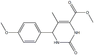 methyl 6-(4-methoxyphenyl)-5-methyl-2-oxo-1,2,3,6-tetrahydro-4-pyrimidinecarboxylate Struktur