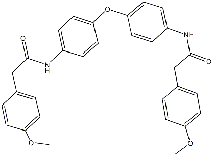 2-(4-methoxyphenyl)-N-[4-(4-{[(4-methoxyphenyl)acetyl]amino}phenoxy)phenyl]acetamide Struktur