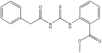 methyl 2-({[(phenylacetyl)amino]carbothioyl}amino)benzoate Struktur