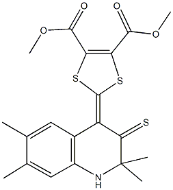 dimethyl 2-(2,2,6,7-tetramethyl-3-thioxo-2,3-dihydro-4(1H)-quinolinylidene)-1,3-dithiole-4,5-dicarboxylate Struktur