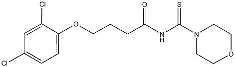 4-(2,4-dichlorophenoxy)-N-(4-morpholinylcarbothioyl)butanamide Struktur