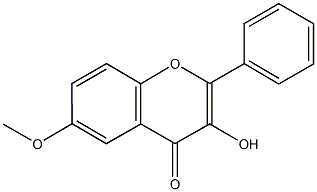 3-hydroxy-6-methoxy-2-phenyl-4H-chromen-4-one Struktur