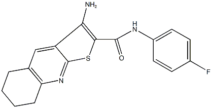 3-amino-N-(4-fluorophenyl)-5,6,7,8-tetrahydrothieno[2,3-b]quinoline-2-carboxamide Struktur