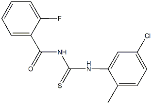 N-(5-chloro-2-methylphenyl)-N'-(2-fluorobenzoyl)thiourea Struktur