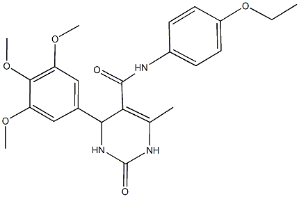 N-(4-ethoxyphenyl)-6-methyl-2-oxo-4-(3,4,5-trimethoxyphenyl)-1,2,3,4-tetrahydro-5-pyrimidinecarboxamide Struktur