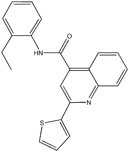 N-(2-ethylphenyl)-2-(2-thienyl)-4-quinolinecarboxamide Struktur