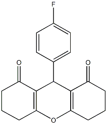 9-(4-fluorophenyl)-3,4,5,6,7,9-hexahydro-1H-xanthene-1,8(2H)-dione Struktur