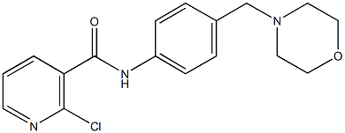 2-chloro-N-[4-(4-morpholinylmethyl)phenyl]nicotinamide Struktur