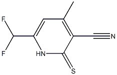 6-(difluoromethyl)-4-methyl-2-thioxo-1,2-dihydro-3-pyridinecarbonitrile Struktur