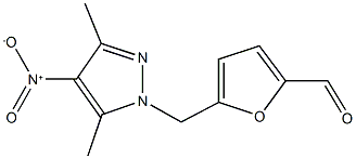 5-({4-nitro-3,5-dimethyl-1H-pyrazol-1-yl}methyl)-2-furaldehyde Struktur