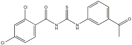 N-(3-acetylphenyl)-N'-(2,4-dichlorobenzoyl)thiourea Struktur