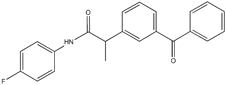 2-(3-benzoylphenyl)-N-(4-fluorophenyl)propanamide Struktur