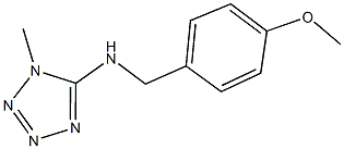 N-(4-methoxybenzyl)-N-(1-methyl-1H-tetraazol-5-yl)amine Struktur