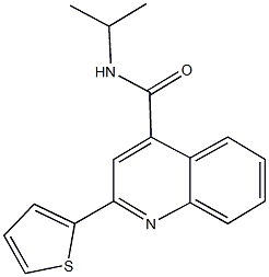 N-isopropyl-2-(2-thienyl)-4-quinolinecarboxamide Struktur