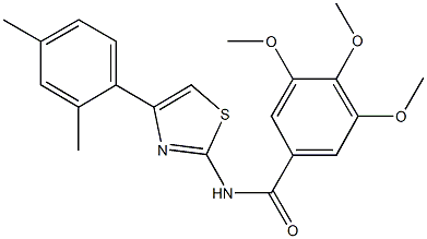 N-[4-(2,4-dimethylphenyl)-1,3-thiazol-2-yl]-3,4,5-trimethoxybenzamide Struktur